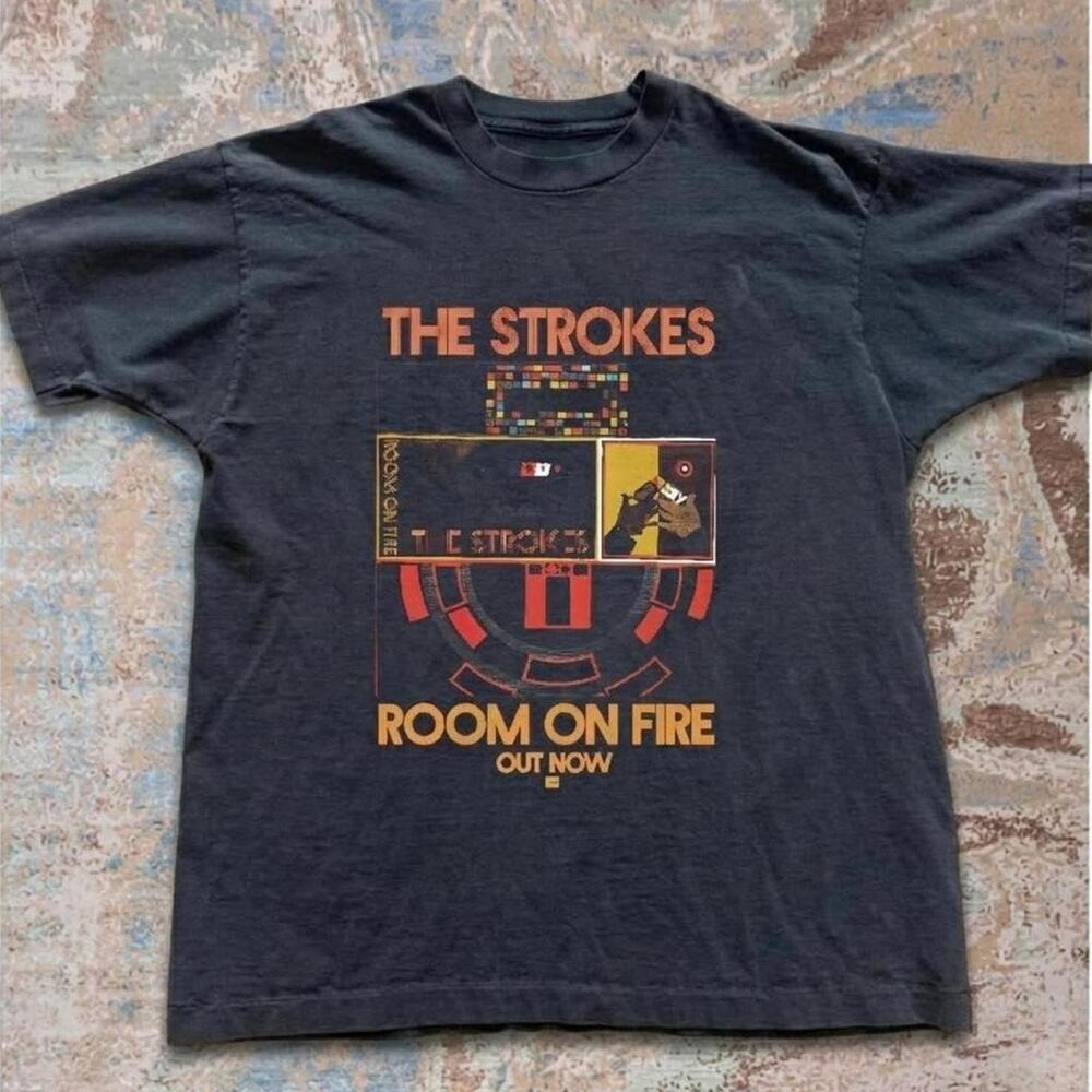 The Strokes Room On Fire Black T-Shirt